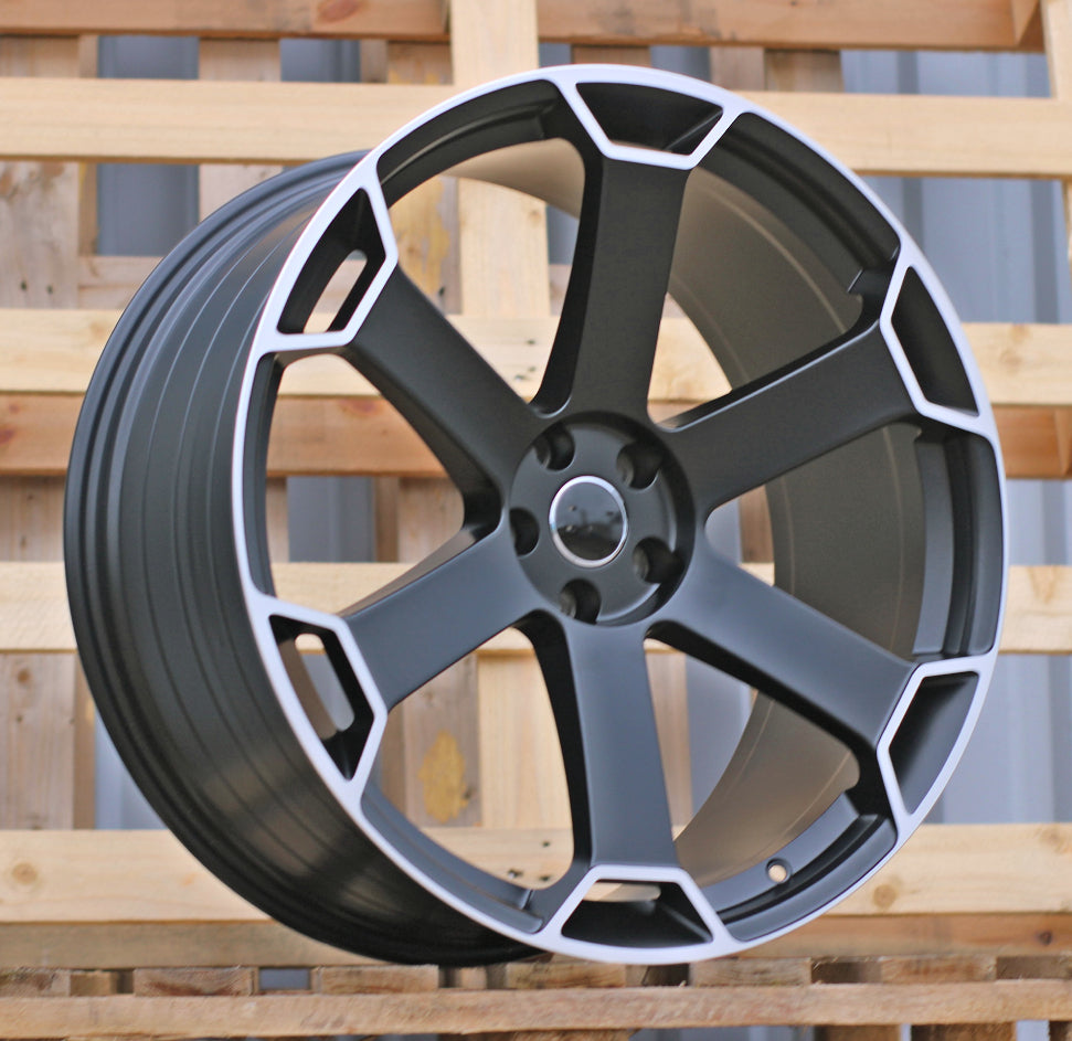 Alu kola pro Audi YF6149 10x22 5x112 ET20 66.6 Satin Black
