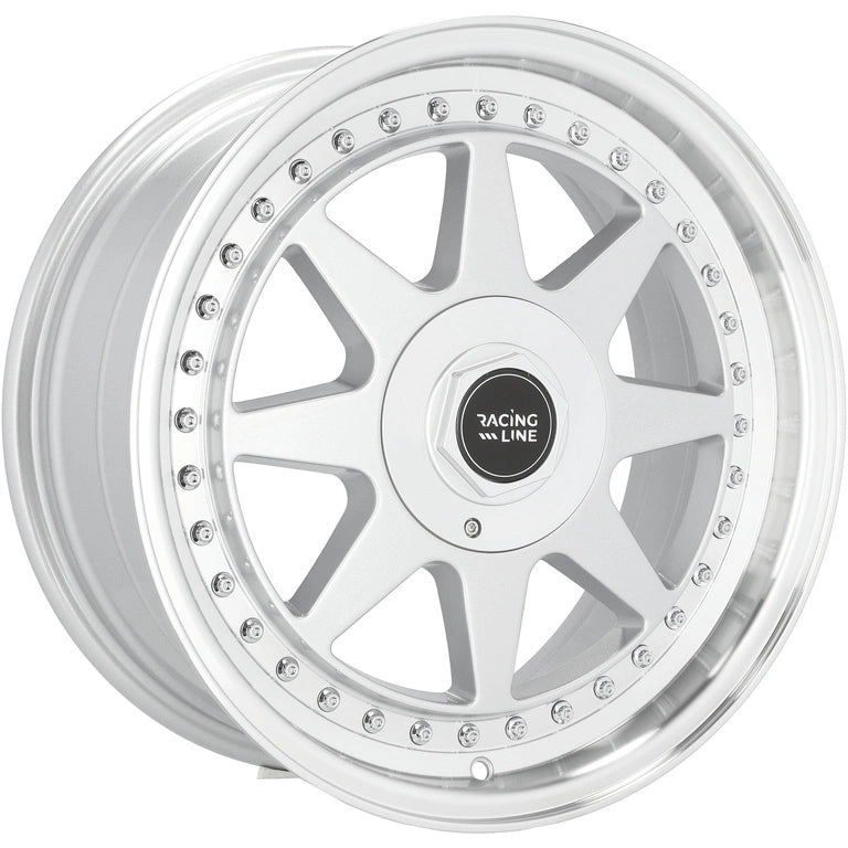Alu kola Racing Line 7905F 8.5x17 5x112 ET30 66.6 Silver & Polished Lip