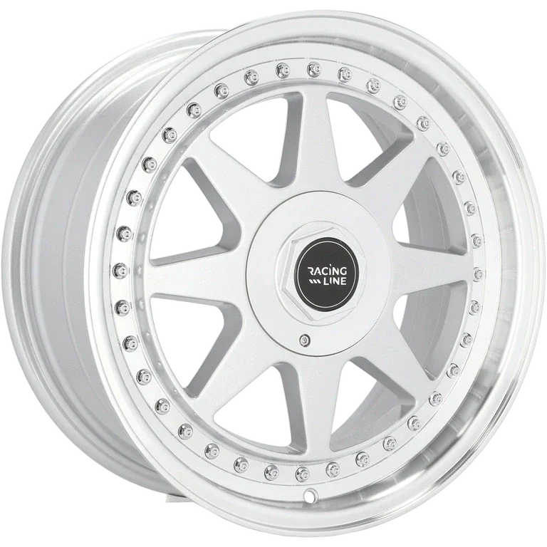 Alu kola Racing Line 7905F 7.5x17 5x112 ET35 66.6 Silver & Polished Lip | Wheelsup.cz