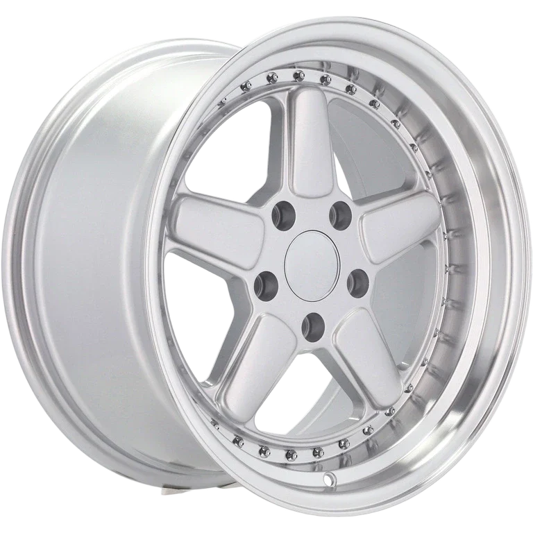 Alu kola Racing Line 7961F 7.5x17 4x100 ET30 57.1 Silver & Polished Lip | Wheelsup.cz