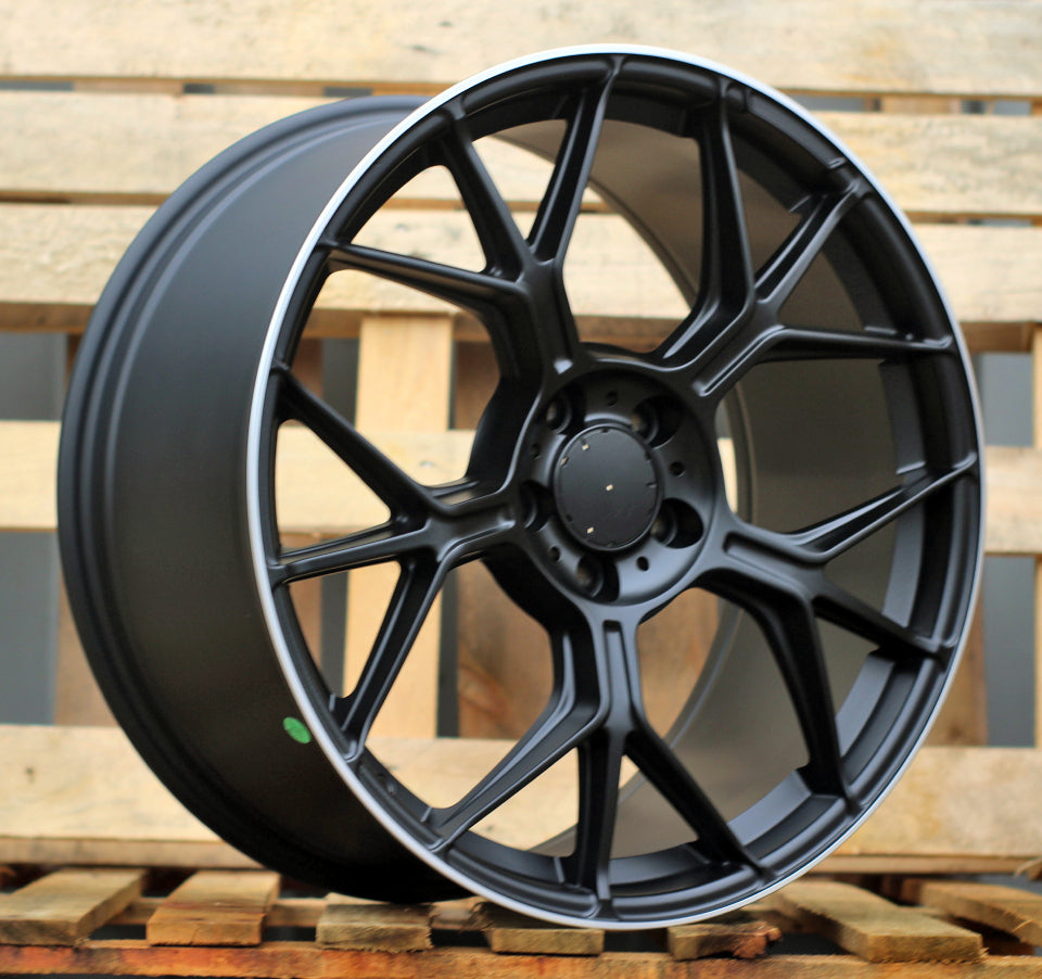 Alu kola pro Mercedes FBX120 8.5x19 5x112 ET40 Black & Polished Lip