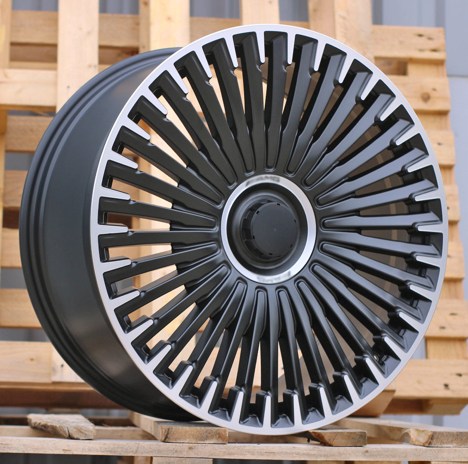 Alu kola pro Mercedes H3286F 9.5x21 5x112 ET45687 66.6 Black Polished Half Matt