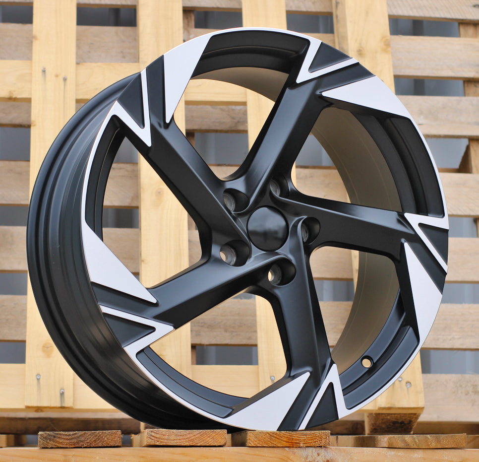 Alu kola pro Volkswagen YF5754 7.5x18 5x112 ET45 57.1 Black Polished Half Matt