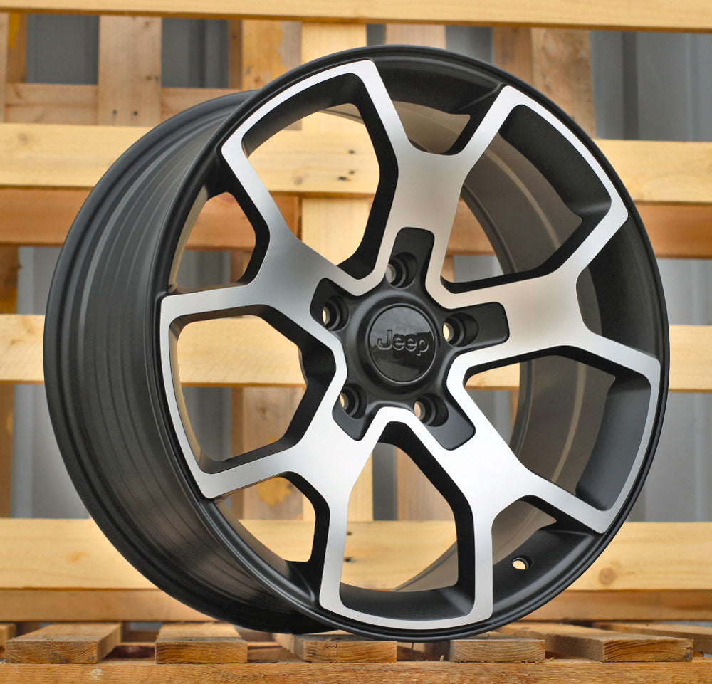 Alu kola pro Jeep FBX372 8x18 5x127 ET35 71.6 Black Polished Half Matt
