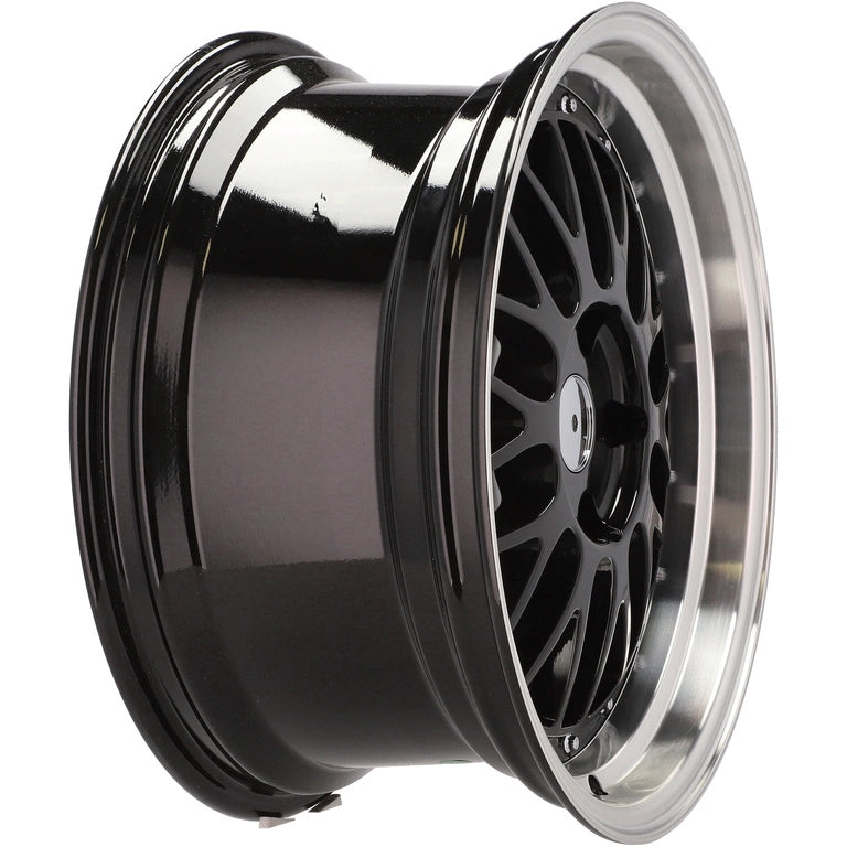 Alu kola Racing Line A1025 7.5x17 5x120 ET34 72.6 Black & Polished Lip | Wheelsup.cz