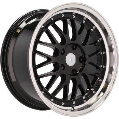 Alu kola Racing Line A1025 7.5x17 5x120 ET34 72.6 Black & Polished Lip | Wheelsup.cz