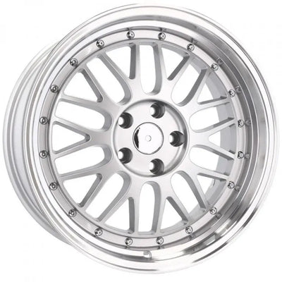 Alu kola Racing Line A1025 7.5x16 4x100 ET20 57.1 Silver & Polished Lip