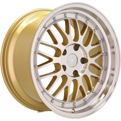 Alu kola Racing Line A1025 7.5x17 5x120 ET34 72.6 Gold & Polished | Wheelsup.cz