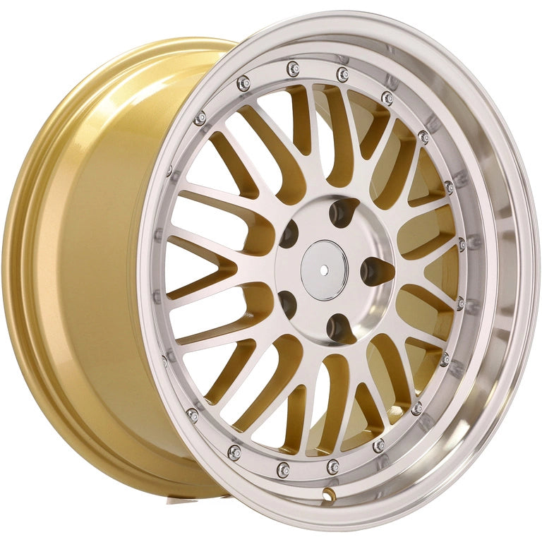 Alu kola Racing Line A1025 8x18 5x120 ET35 72.6 Gold & Polished | Wheelsup.cz