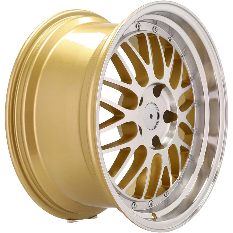Alu kola Racing Line A1025 8x18 5x120 ET35 72.6 Gold & Polished | Wheelsup.cz
