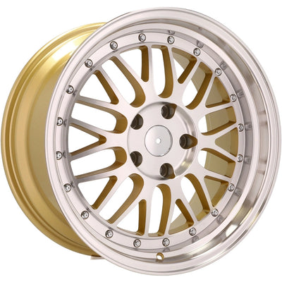 Alu kola Racing Line A1025 7.5x17 5x120 ET34 72.6 Gold & Polished | Wheelsup.cz
