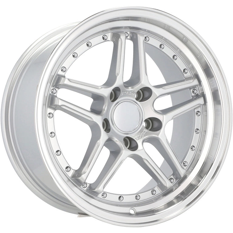 Alu kola pro BMW A5863 9.5x17 5x120 ET25 72.6 Silver & Polished Lip