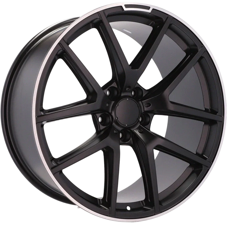 Alu kola pro Mercedes A8221 10x21 5x130 ET33 84.1 Black Matt & Polished Lip | Wheelsup.cz