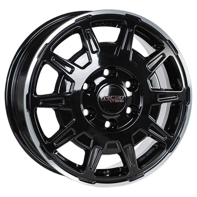 Alu kola Arceo LT1 6.5x16 6x130 ET62 Black Lip Diamond | Wheelsup.cz