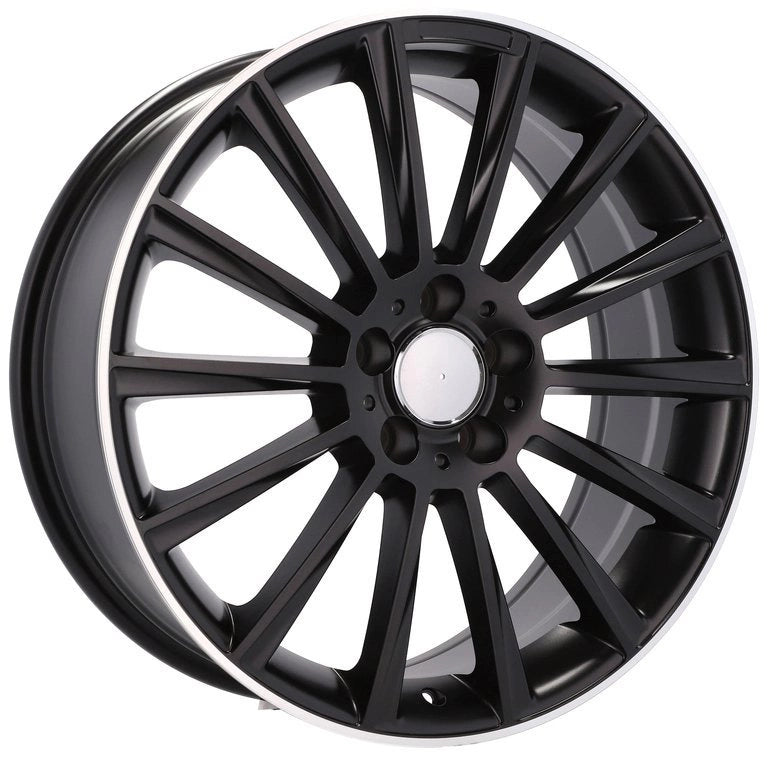 Alu kola pro Mercedes B1048 9.5x19 5x112 ET36 66.6 Black & Polished Lip
