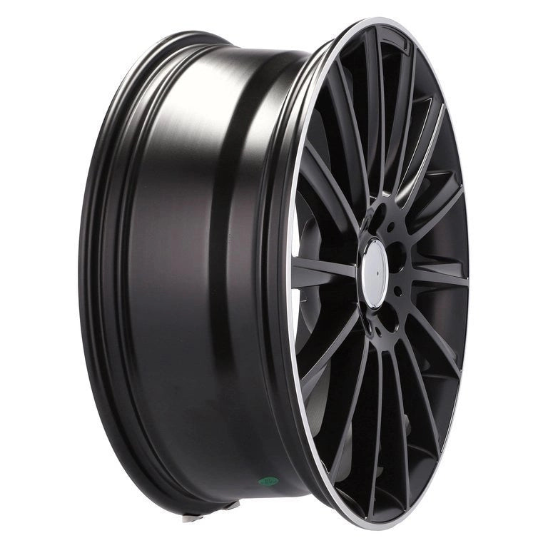 Alu kola pro Mercedes B1048 9.5x19 5x112 ET36 66.6 Black & Polished Lip | Wheelsup.cz