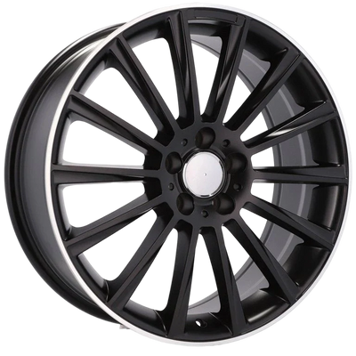 Alu kola pro Mercedes B1048 7.5x17 5x112 ET45 66.6 Black & Polished Lip | Wheelsup.cz