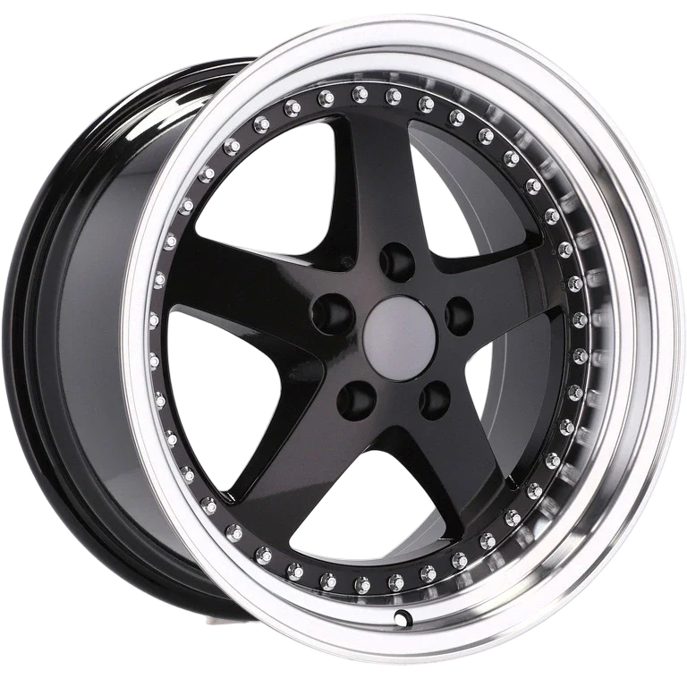 Alu kola pro BMW B1161 8.5x18 5x120 ET30 72.6 Black & Polished Lip | Wheelsup.cz