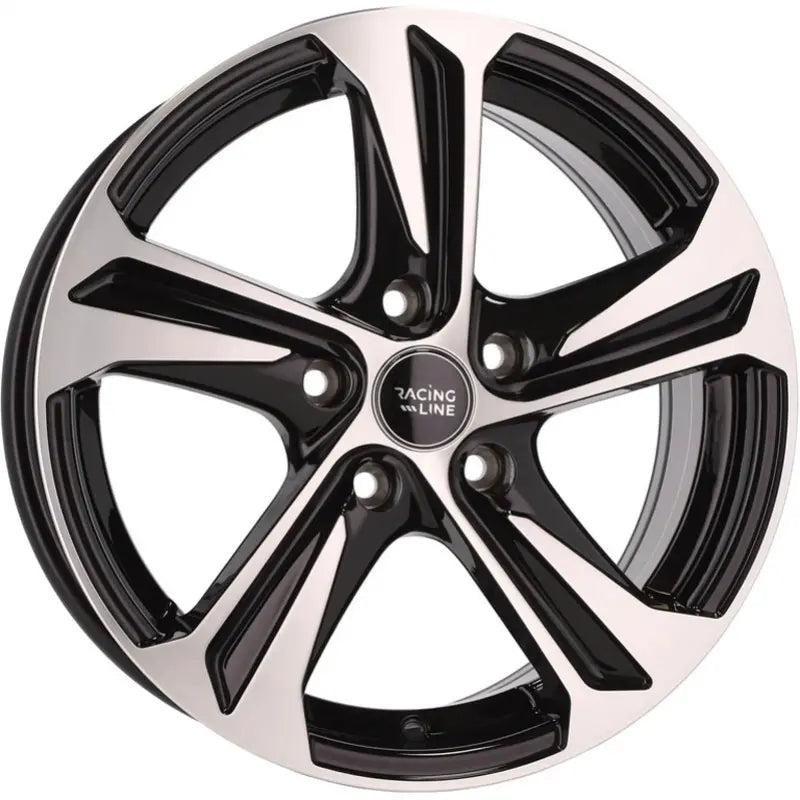 Alu kola Racing Line B1242 6x15 4x100 ET45 60.1 Black Polished | Wheelsup.cz
