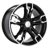 Cerchi in lega per BMW B1257 8x18 5x120 ET30 72.6 Nero
