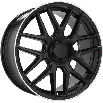 Alu kola pro Mercedes B1258 9.5x19 5x112 ET43 66.6 Black Half Matt & Polished Lip | Wheelsup.cz