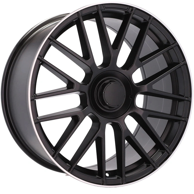 Alu kola pro Mercedes B1268 7.5x17 5x112 ET35 66.6 Black & Polished Lip