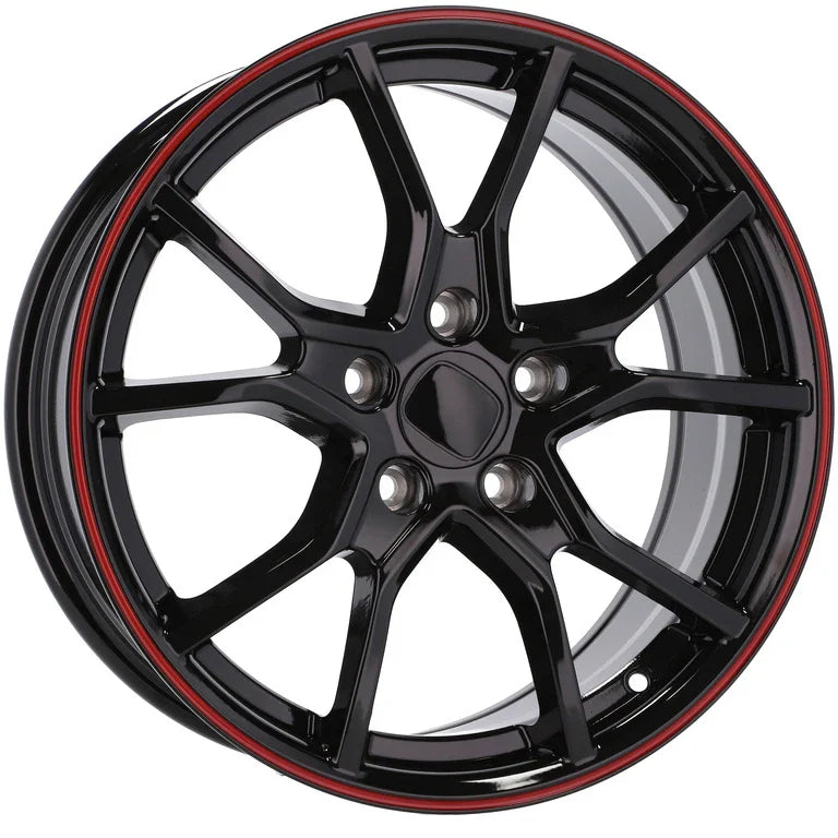 Alu kola pro Honda B1418 7.5x17 5x114.3 ET45 64.1 Black & Red Line | Wheelsup.cz