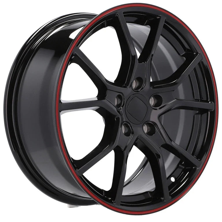 Alu kola pro Honda B1418 7.5x17 5x114.3 ET45 64.1 Black & Red Line | Wheelsup.cz