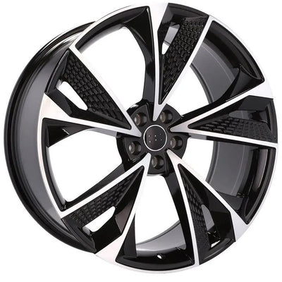 Alu kola pro Audi B1566 9.5x22 5x112 ET30 66.6 Black Polished | Wheelsup.cz