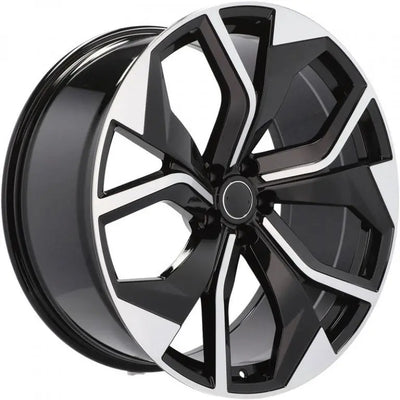 Alu kola pro Audi B1637 10x22 5x112 ET21 66.6 Black Polished | Wheelsup.cz