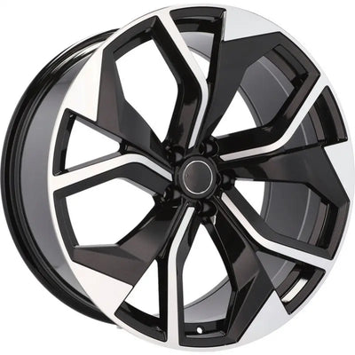 Alu kola pro Audi B1637 10x22 5x112 ET21 66.6 Black Polished | Wheelsup.cz