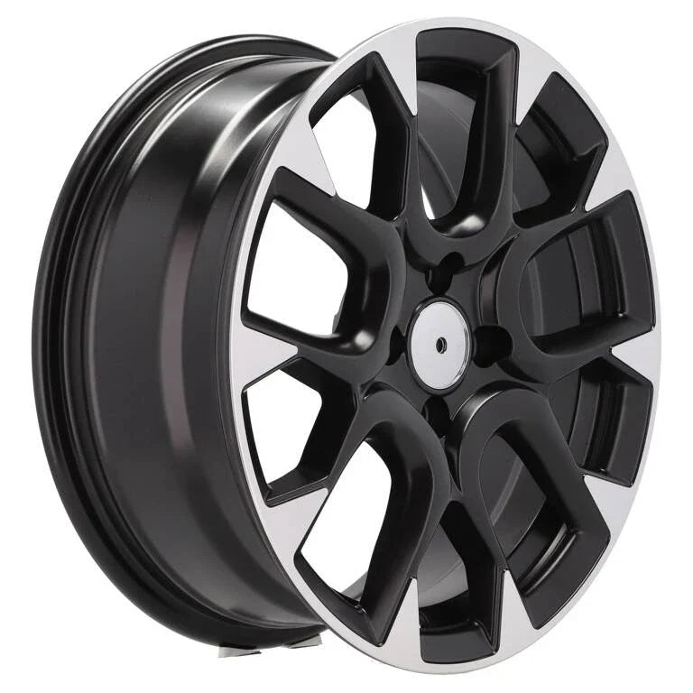 Alu kola pro Fiat B1675 6.5x16 4x98 ET35 58.1 Black Polished Half Matt | Wheelsup.cz