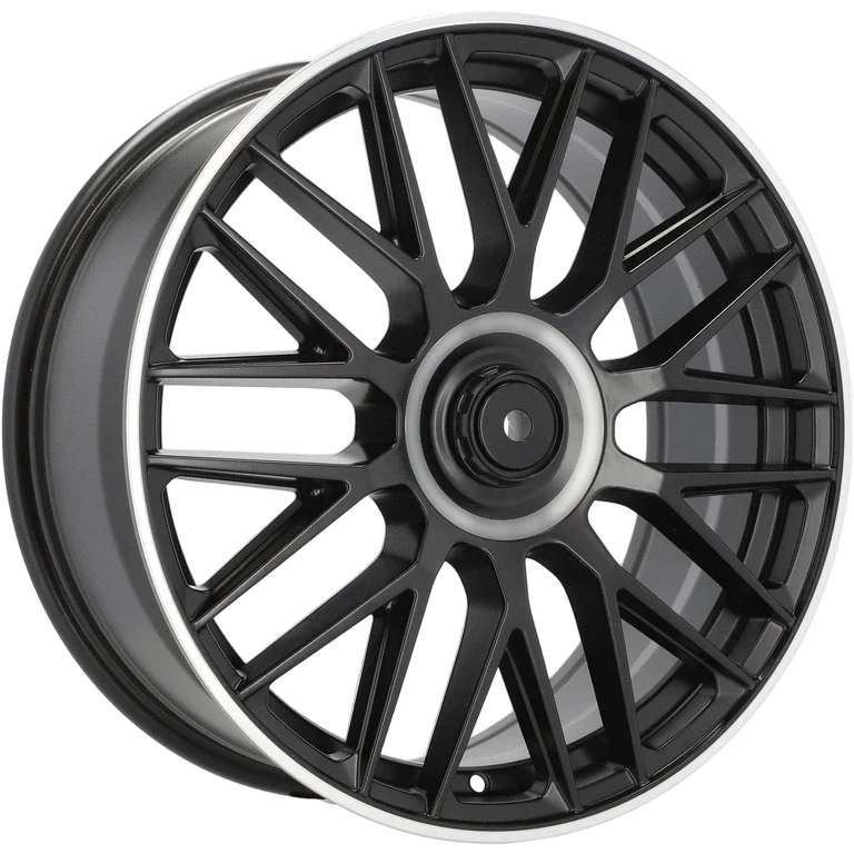 Alu kola pro Mercedes B1766 11.5x22 5x112 ET47 66.6 Black Half Matt & Polished Lip | Wheelsup.cz
