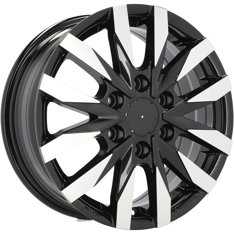 Alu kola pro Mercedes B3023 6.5x16 6x130 ET54 84.1 Black Polished | Wheelsup.cz