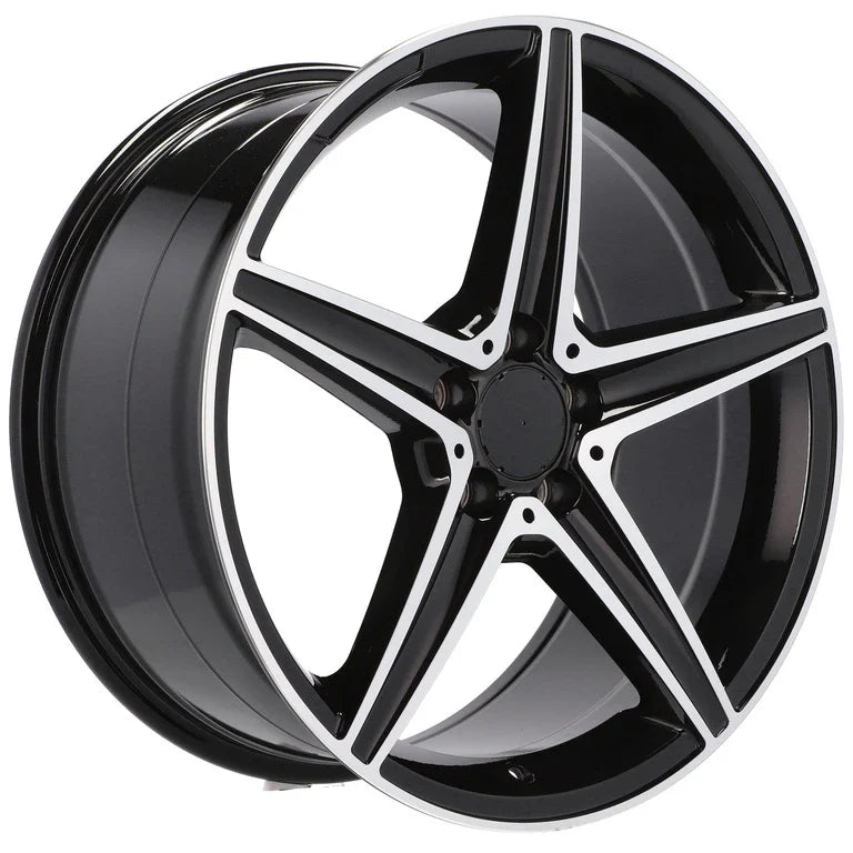 Alu kola pro Mercedes B5052 7.5x17 5x112 ET44 66.6 Black Polished | Wheelsup.cz