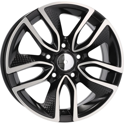 Alu kola Racing Line B5087 6.5x15 5x108 ET45 67.1 Black Polished Half Matt | Wheelsup.cz