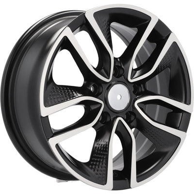 Alu kola Racing Line B5087 6.5x15 5x108 ET45 67.1 Black Polished Half Matt | Wheelsup.cz