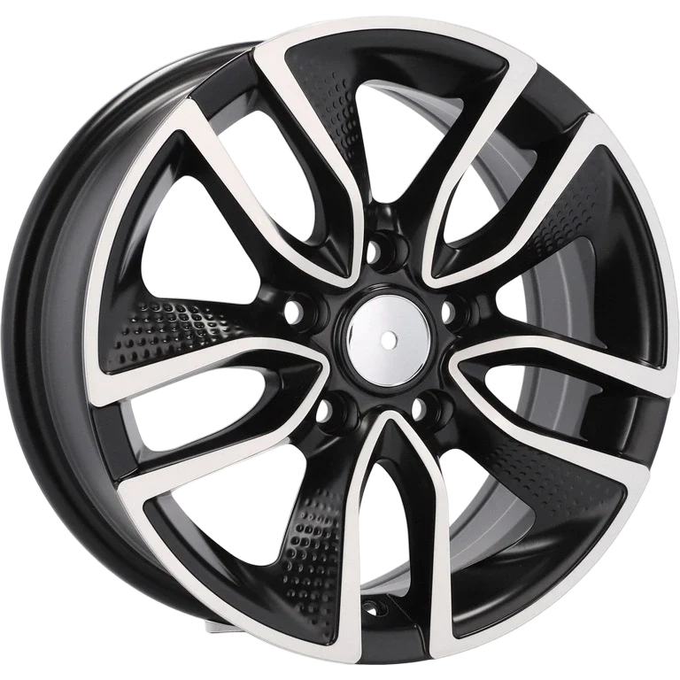 Alu kola pro Hyundai B5087 6.5x16 5x114.3 ET45 67.1 Black Polished | Wheelsup.cz