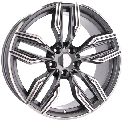 Alu kola pro BMW B5181 8.5x20 5x112 ET25 66.6 Grey Polished Half Matt