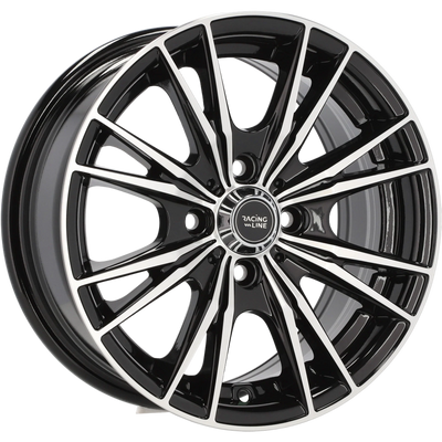 Alu kola Racing Line B5199 6x14 4x100 ET38 60.1 Black Polished | Wheelsup.cz