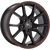 Alu kola Racing Line B5253 7x17 5x100 ET38 67.1 Black Half Matt & Red Lip