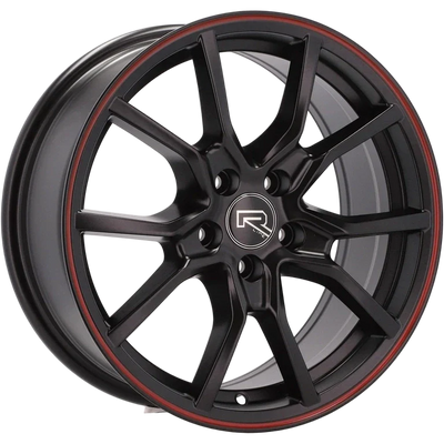 Alu kola Racing Line B5253 7x17 5x105 ET40 56.6 Black & Red Line | Wheelsup.cz