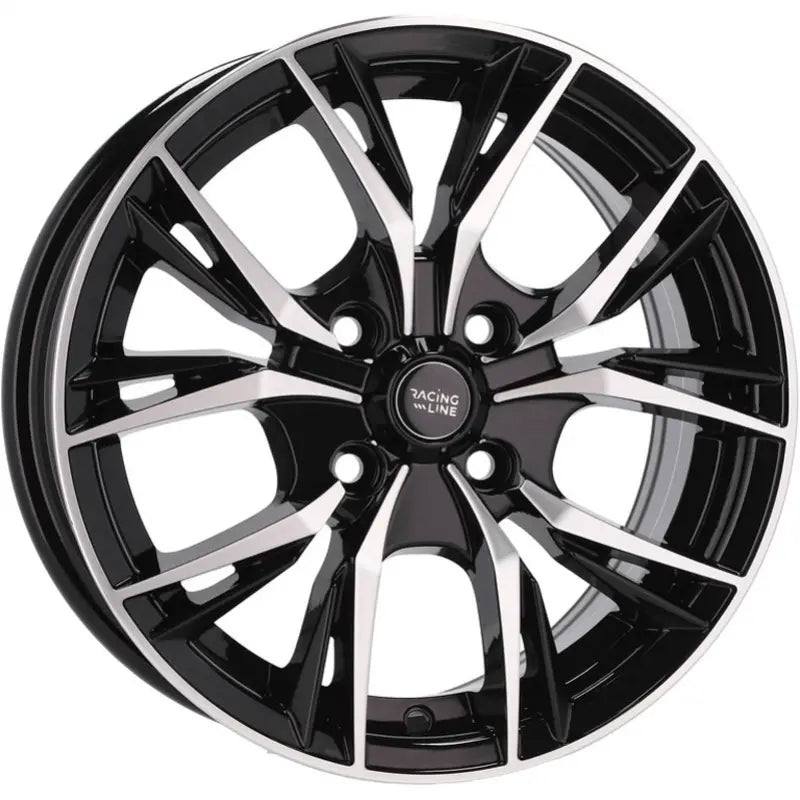 Alu kola Racing Line B5400 6x14 4x100 ET40 60.1 Black Polished | Wheelsup.cz