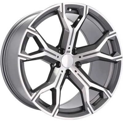 Alu kola pro BMW B5498 9.5x22 5x112 ET37 66.6 Grey Polished Half Matt | Wheelsup.cz