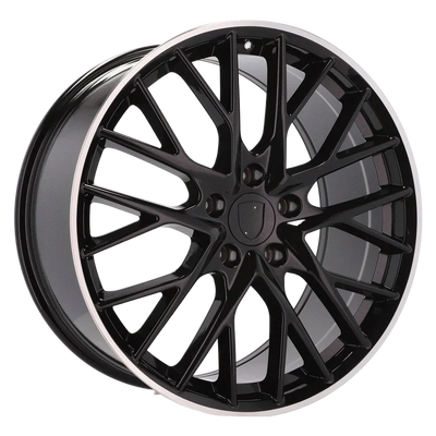 Alu kola pro Porsche B5541 11.5x21 5x130 ET62 71.6 Black & Polished Lip | Wheelsup.cz