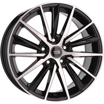 Alu kola Racing Line B5809 7x17 5x114.3 ET45 67.1 Black Polished | Wheelsup.cz