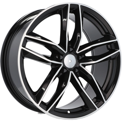 Alu kola pro Audi BK690 7x16 5x112 ET39 66.6 Black Polished | Wheelsup.cz