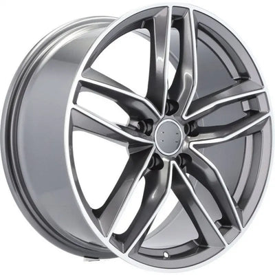 Alu kola pro Audi BK690 8x18 5x112 ET45 66.6 Grey Polished | Wheelsup.cz