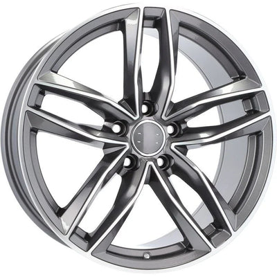 Alu kola pro Audi BK690 7.5x17 5x112 ET45 66.6 Grey Polished | Wheelsup.cz