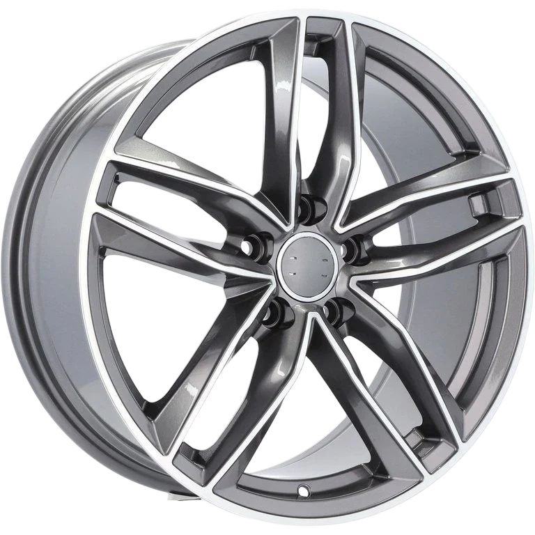Alu kola pro Audi BK690 8x18 5x112 ET39 66.6 Grey Polished | Wheelsup.cz